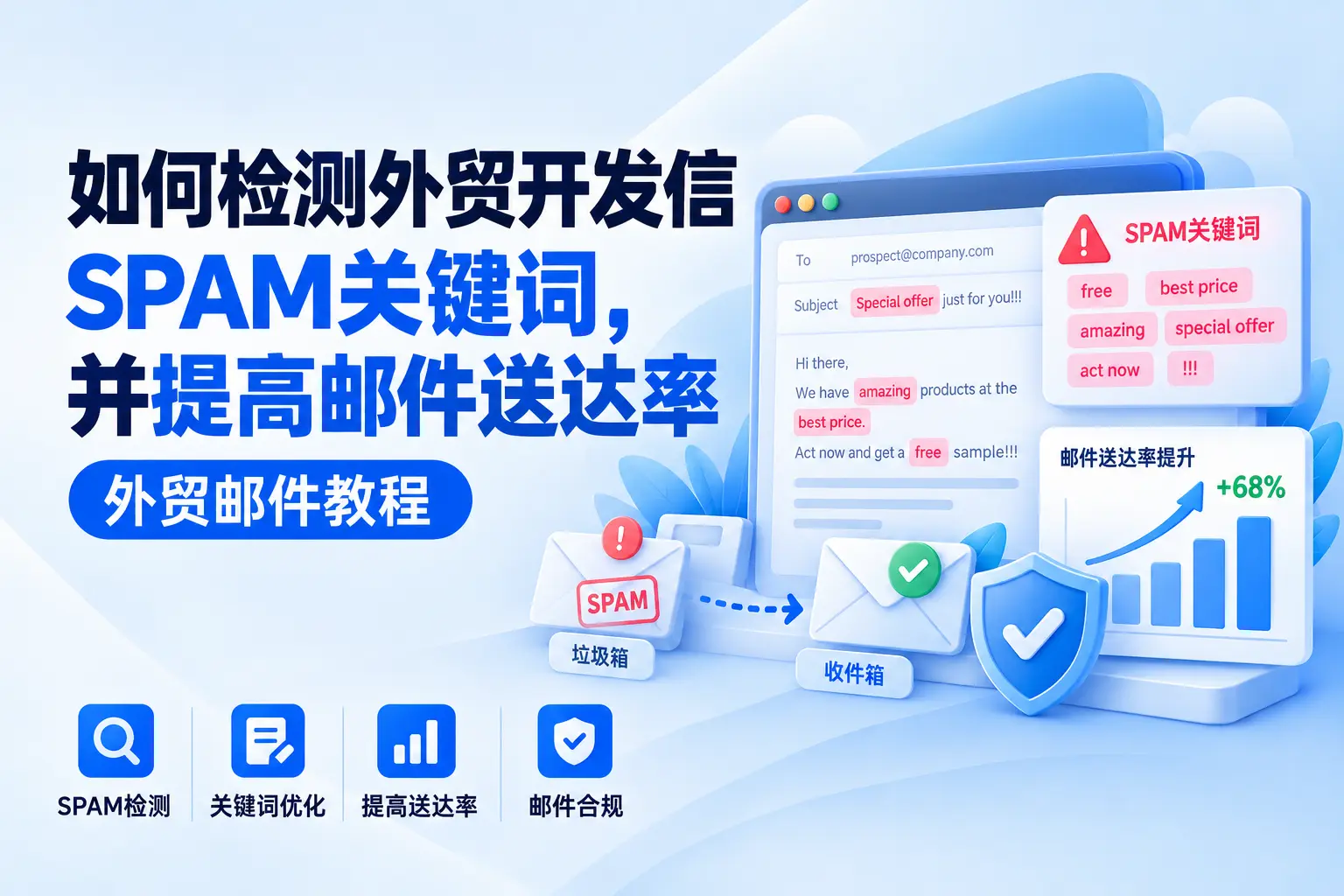 如何检测外贸开发信SPAM关键词，并提高邮件送达率